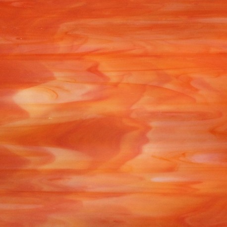 Plaque de verre ABRICOT orange tendre 18 x 18 cm
