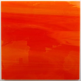 Plaque de verre PAPRIKA orange vif 18 × 18 cm