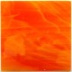 Plaque de verre PAPRIKA orange vif 18 × 18 cm