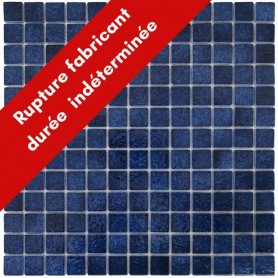 Emaux de Briare CARAÏBES bleu foncé brillants pour mosaïque 2,5 × 2,5 cm sur filet vendus à la plaque