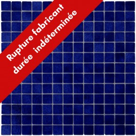 Emaux de Briare DANUBE bleu nuit brillants pour mosaïque 2,5 × 2,5 cm sur filet vendus à la plaque