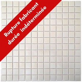 Emaux de Briare PIERRE blanc cassé brillants pour mosaïque 2,5 × 2,5 cm au m2 vendus par boîte de 9 plaques
