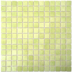Emaux de Briare MARJOLAINE AG28 vert anis Série Limitée pour mosaïque 2,5 × 2,5 cm sur filet vendus à la plaqu