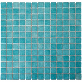 Emaux de Briare BAHAMAS bleu turquoise pour mosaïque 2,5 × 2,5 cm au m2 vendus par boîte de 9 plaques