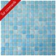 Emaux de Briare anti-dérapant MARQUISES bleu piscine 2,5 × 2,5 cm sur filet vendus à la plaque ou par boîte de 9 plaques