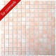 Emaux de Briare anti-dérapant PÉTALE rose pâle pour mosaïque 2,5 × 2,5 cm sur filet vendus à la plaque ou par boîte de 9 plaques