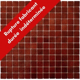 Emaux de Briare TUILE marron rouille brillants pour mosaïque 2,5 × 2,5 cm au m2 vendus par boîte de 9 plaques