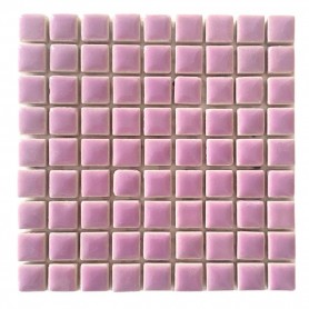 Mini-porcelaine 1 × 1 cm couleur LILAS violet pour mosaïque vendue à la plaque