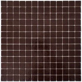 Emaux de Briare CACAO marron foncé brillants pour mosaïque 2,5 × 2,5 cm au m2 vendus par boîte de 9 plaques