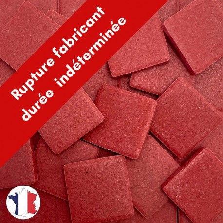 Emaux de Briare Mazurka couleur RUBIS rouge foncé mats pour mosaïque 2,5 × 2,5 cm vendus par 100 g