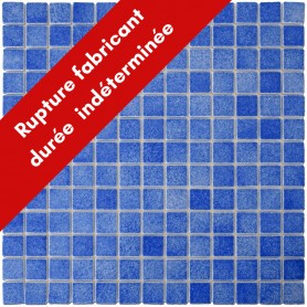 Emaux de Briare ASTER bleu azur brillants pour mosaïque 2,5 × 2,5 cm sur filet vendus à la plaque