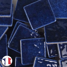 Emaux de Briare couleur CARAÏBES bleu foncé brillants pour mosaïque 2,5 × 2,5 cm