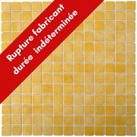 Emaux de Briare POLLEN jaune brillants pour mosaïque 2,5 × 2,5 cm sur filet vendus à la plaque
