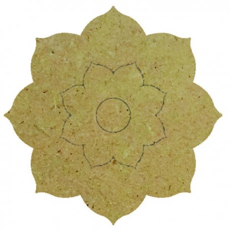 Support en Bois forme de Mandala pour Mosaïque 26 cm
