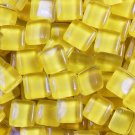 Pâtes de verre translucides Pamplemousse jaune 1 × 1 cm