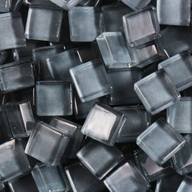 Pâtes de verre translucides Cendre gris 1 × 1 cm