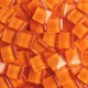 Pâtes de verre translucides Potiron orange 1 × 1 cm