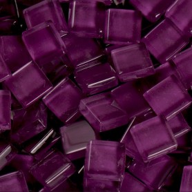 Pâtes de verre translucides Cassis violet foncé 1 × 1 cm