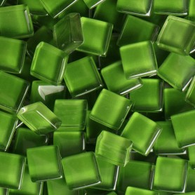 Pâtes de verre translucides Diabolo menthe vert 1 × 1 cm