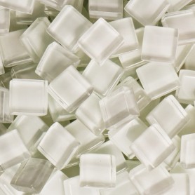 Pâtes de verre translucides Litchi blanc 1 × 1 cm
