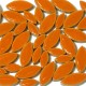 Céramiques Pétales CAPUCINE orange émaillées pour mosaïque mélange de 2 tailles