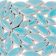 Céramiques Pétales PERVENCHE bleu clair émaillées pour mosaïque mélange de 2 tailles