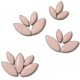 Céramiques Pétales NÉNUPHAR rose pâle émaillées pour mosaïque disposées en forme de fleurs
