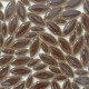 Céramiques Pétales CACAO brun foncé émaillées pour mosaïque mélange de 2 tailles