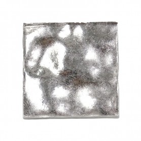 Pâte de verre OR BLANC martelé pour mosaïque 2 × 2 cm