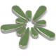 Céramiques Gouttes d’eau LOTUS vert tendre émaillées pour mosaïque mélange de 2 tailles vues de profil