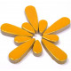 Céramiques Gouttes d’eau SAFRAN jaune doré émaillées pour mosaïque mélange de 2 tailles vues de profil