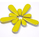 Céramiques Gouttes d’eau MIMOSA jaune émaillées pour mosaïque mélange de 2 tailles vues de profil