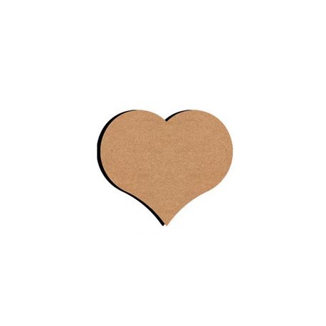 Mini support Bois forme de Cœur pour Mosaïque 14 cm