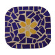 	Support en Bois Dessous de verre carré sous-bock pour mosaïque décoré en Emaux de Briare Harmonie Danube, Pollen et Gravier