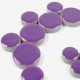 Céramiques Pastilles HORTENSIA violet émaillées et brillantes pour mosaïque mélange de 3 tailles