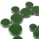 Céramiques Pastilles EUCALYPTUS vert foncé émaillées et brillantes pour mosaïque mélange de 3 tailles
