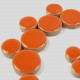 Céramiques Pastilles CAPUCINE orange émaillées et brillantes pour mosaïque mélange de 3 tailles