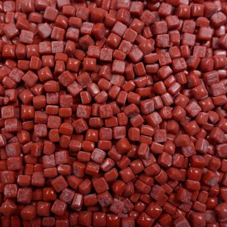 Micro-cubes 5 × 5 mm couleur TOMATE rouge pour mosaïque