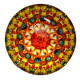 Joli rond motif Mandala de couleur ambre 2,5 x 2,5 cm