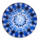 Joli rond motif Mandala de couleur bleu 2,5 x 2,5 cm