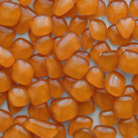 Cailloux de verre Potiron orange