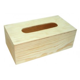 Boîte à mouchoirs en bois rectangle pour mosaïque 25 × 13,5 × 9 cm