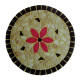 Support rond en MDF 30 cm décoré avec des Emaux de Briare Cacao, Noisetier et Fuchsia