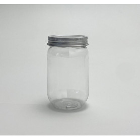 Petit pot de rangement transparent avec couvercle argenté à visser diamètre 5,5 cm pour mosaïque et loisirs créatifs