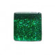 Pâtes de verre pailletées ÉMERAUDE vert 1 × 1 cm gros plan