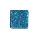 Pâtes de verre pailletées TURQUOISE bleu 1 × 1 cm en gros plan