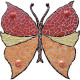Support bois Papillon à décorer avec des Emaux de Briare et des billes de verre