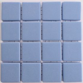 Emaux 24 Bleu pastel 2,35 × 2,35 cm vendus à la mini-plaque de 16 carreaux