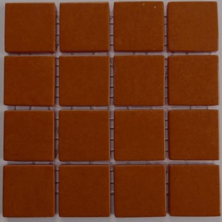 Emaux 24 Marron 2,35 × 2,35 cm vendus à la mini-plaque de 16 carreaux