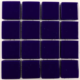 Emaux 24 Bleu nuit 2,35 × 2,35 cm vendus à la mini-plaque de 16 carreaux